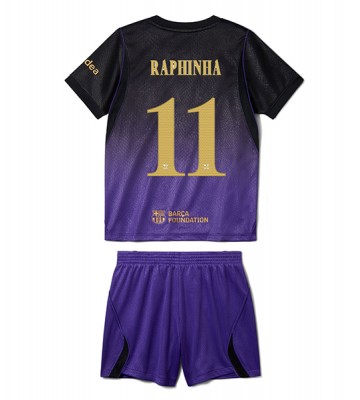 Barcelona Raphinha Belloli #11 Bortaställ Barn 2026-27 Kortärmad (+ Korta byxor)